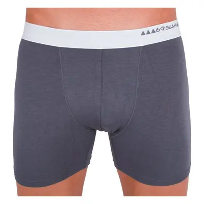 Pánské boxerky 69SLAM fit bamboo plain dark grey 46430964