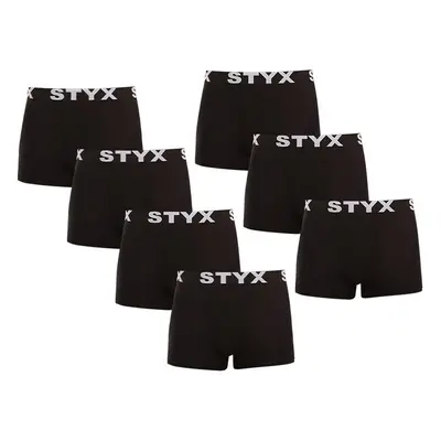 7PACK pánské boxerky Styx sportovní guma černé (7G960) 86568465