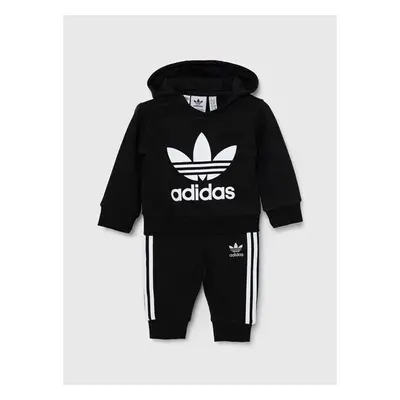 Dětská tepláková souprava adidas Originals HOODIE SET černá barva, 94358955