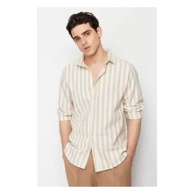 Trendyol Stone Regular Fit Striped Shirt 91289669