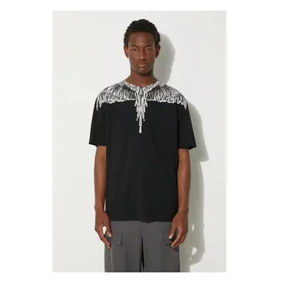 Bavlněné tričko Marcelo Burlon Icon Wings Basic Tee černá barva, s 96020905