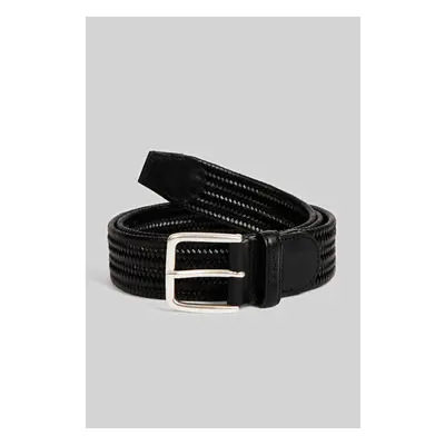 OPASEK GANT LEATHER ELASTIC BRAIDED BELT BLACK 89451239