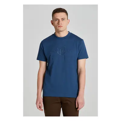 TRIČKO GANT REG TONAL SHIELD SS T-SHIRT DUSTY BLUE SEA 89791860