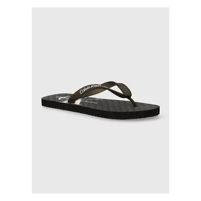 Žabky Calvin Klein Jeans BEACH SANDAL GLOSSY pánské, černá barva, 90893155