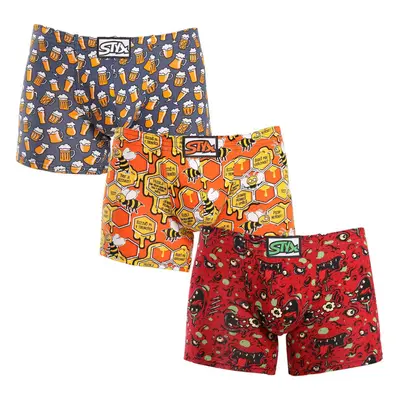 3PACK pánské boxerky Styx long art klasická guma vícebarevné (3F13714) 93802278