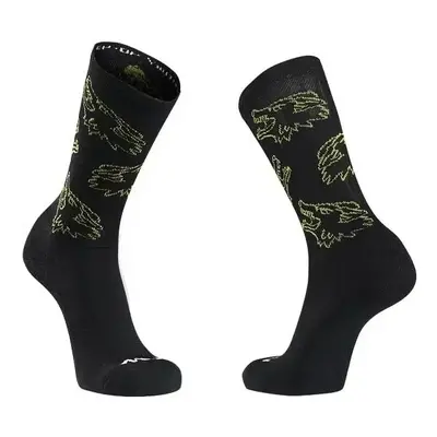 Cyklistické ponožky NorthWave Core Sock Black/Green 92856049