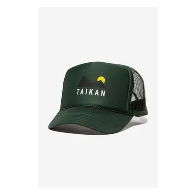 Kšiltovka Taikan Trucker Cap zelená barva, s potiskem, TA0004.FGN-FGN 84017428