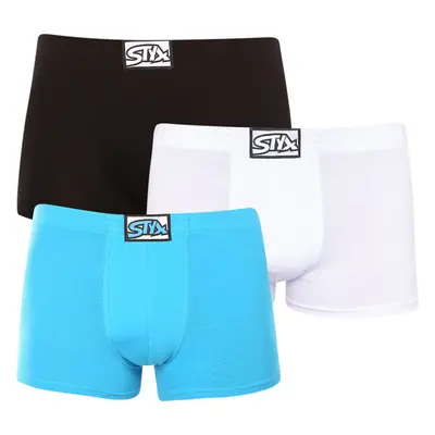 3PACK pánské boxerky Styx klasická guma vícebarevné (3Q96019) 86437753