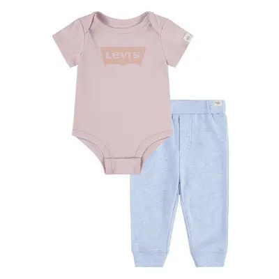 Dětská bavlněná souprava Levis LVN BATWING BODYSUIT SET oranžová barva 90319513