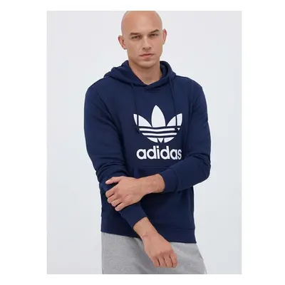 Bavlněná mikina adidas Originals pánská, tmavomodrá barva, s kapucí, s 83677837