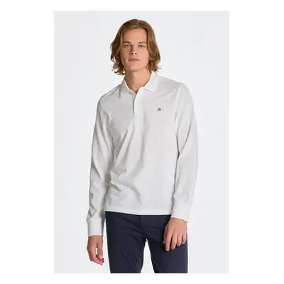 POLOKOŠILE GANT REG SHIELD LS PIQUE RUGGER WHITE 84605953