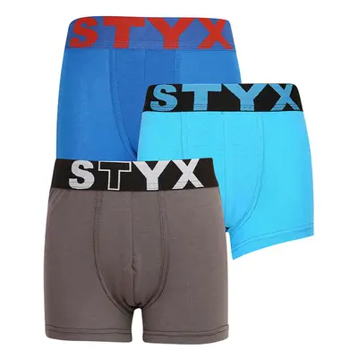 3PACK dětské boxerky Styx sportovní guma vícebarevné (3GJ10379) 4-5 86573308