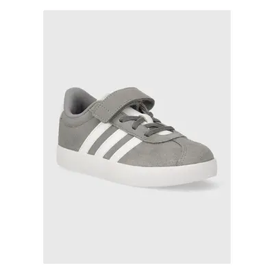 Dětské semišové sneakers boty adidas VL COURT 3.0 EL C šedá barva 90815737