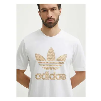 Bavlněné tričko adidas Originals bílá barva, s potiskem, IS0261 91845214