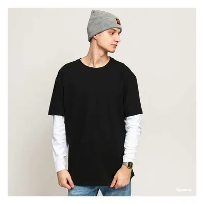 Tričko Urban Classics Oversized Shaped Double Layer LS Tee Black/ 95783139