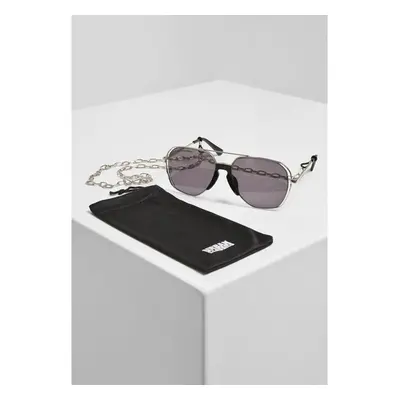 URBAN CLASSICS Sunglasses Karphatos with Chain - silver 66066091