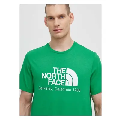 Bavlněné tričko The North Face M Berkeley California S/S Tee zelená 91547111