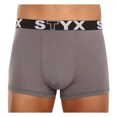 Pánské boxerky Styx sportovní guma tmavě šedé (G1063) 50706789