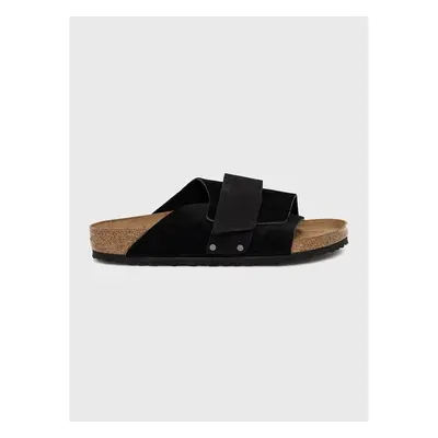 Semišové pantofle Birkenstock Kyoto pánské, černá barva, 1022350 66851468