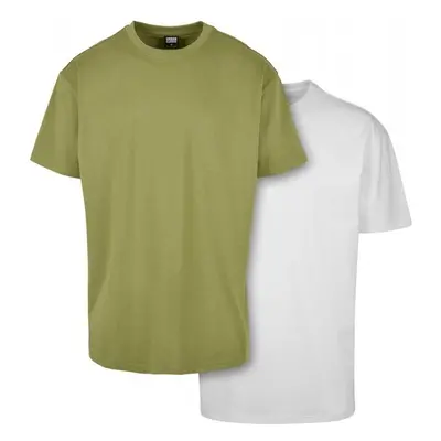 URBAN CLASSICS Heavy Oversized Tee 2-Pack - newolive+white 84227771