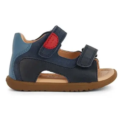 Dětské kožené sandály Geox SANDAL MACCHIA tmavomodrá barva 89792965