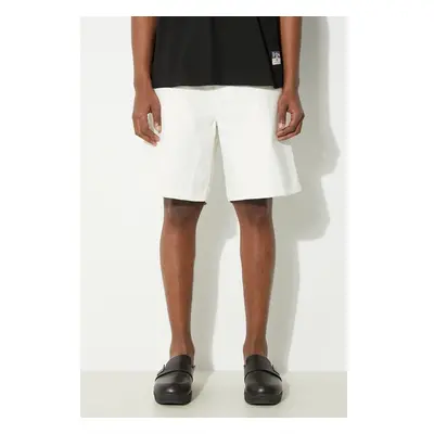 Džínové šortky Carhartt WIP Double Knee Short pánské, béžová barva, 91782926