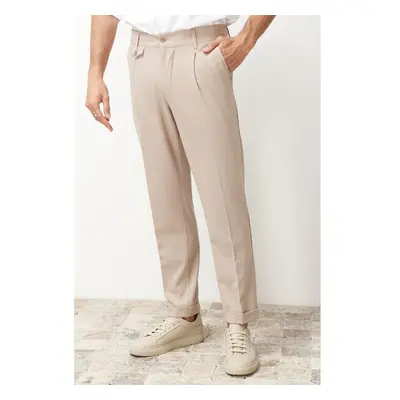 Trendyol Beige Italian Cut Pleated Classic Double Leg Fabric Trousers 95698953