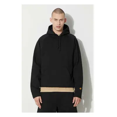 Mikina Carhartt WIP Hooded Chase Sweat pánská, černá barva, s kapucí, 88482721