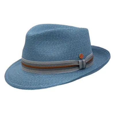 Modrý crushable (nemačkavý) letní klobouk Trilby - Mayser Maleo, UV 91138163