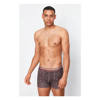 Trendyol Brown 5-Pack Minimal Printed Cotton Boxers 91307773