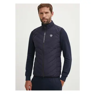 Péřová vesta EA7 Emporio Armani tmavomodrá barva, PNE1Z.8NPQ02 93038171