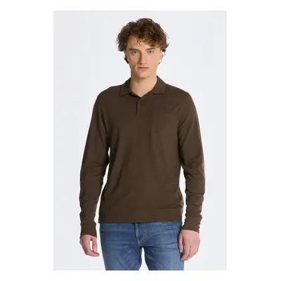 POLOKOŠILE GANT WOOL LS POLO RICH BROWN 84606508