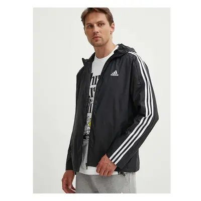 Bunda adidas Essentials pánská, černá barva, přechodná, IB0381 93788365