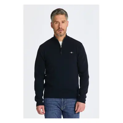 SVETR GANT SUPERFINE LAMBSWOOL HALF ZIP MARINE 85175837