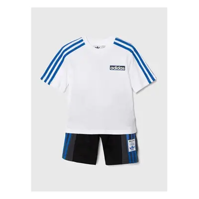 Dětská souprava adidas Originals SHORT TEE SET bílá barva, IW3588 94683314