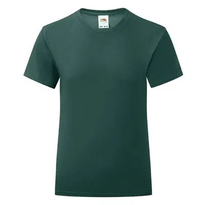 Iconic Fruit of the Loom Girls Green T-shirt 85651314