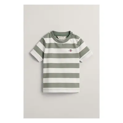 TRIČKO GANT STRIPED SHIELD SS T-SHIRT MUTED GREEN 82979906