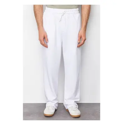 Trendyol White Oversize/Wide Cut Baggy Basic Sweatpants 95690063