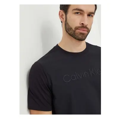 Tréninkové tričko Calvin Klein Performance černá barva, s aplikací 89841661