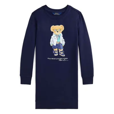 Dívčí šaty Polo Ralph Lauren tmavomodrá barva, mini 87971904