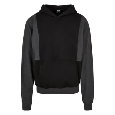 URBAN CLASSICS Cut On Sleeve Hoody - black/charcoal 72316992