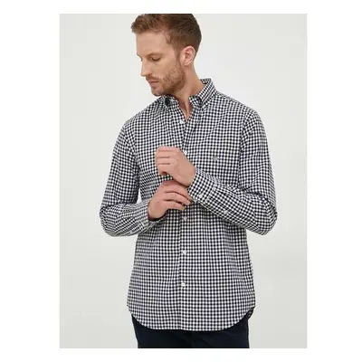 Košile Gant černá barva, regular, s límečkem button-down 85520232