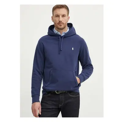 Bavlněná mikina Polo Ralph Lauren pánská, tmavomodrá barva, s kapucí, 92645839