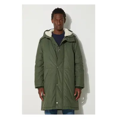 Bunda A.P.C. Parka Hector COEZV-H30179 BLACK pánská, zelená barva, 84020106