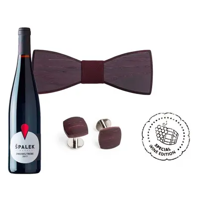 BeWooden Dřevěný set módních doplňků Red Wine Men Set, pánský 53518908