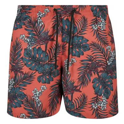 Pánské koupací šortky Urban Classics Pattern Swim Shorts - dark 71707848