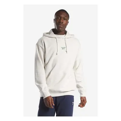 Bavlněná mikina Reebok Classic Small Vector Hoodie béžová barva, s 84014462