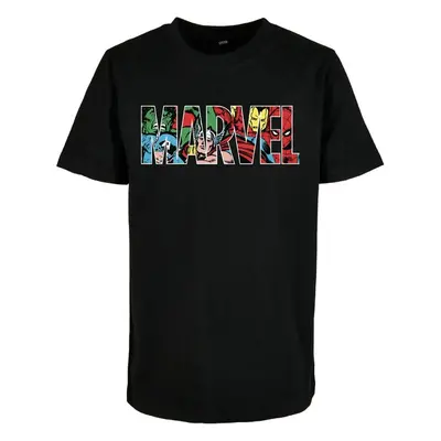 Mister Tee Dětské tričko Marvel Logo Charakter Dětské černé 87555811