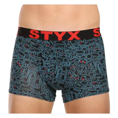 Pánské boxerky Styx art sportovní guma doodle (G1256/2) 89803463