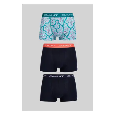 SPODNÍ PRÁDLO GANT PAISLEY PRINT TRUNK 3-PACK OCEAN TURQUOSIE 90826178